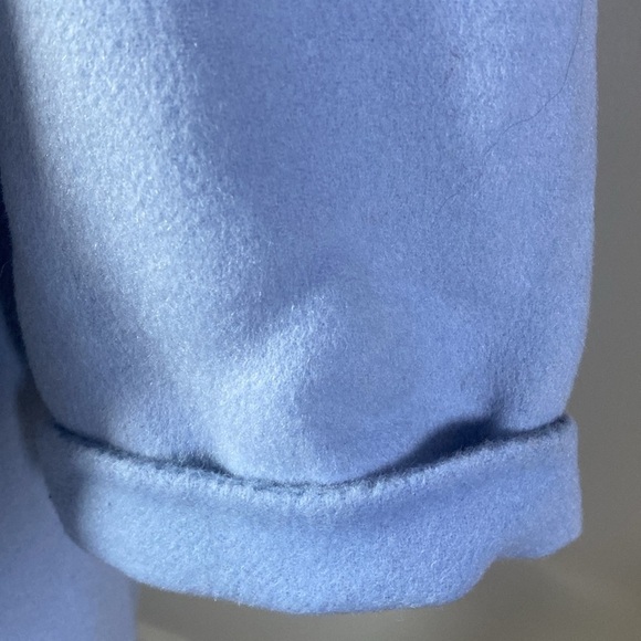Rachel Zoe Light Blue Wool Blend Open Front Jacket Coat Lightweight Sz L NWT - Picture 4 of 9